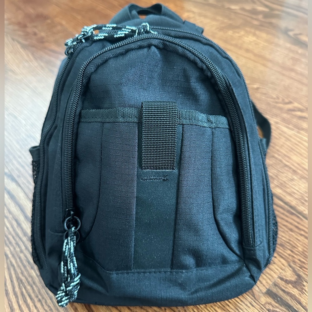 Mini black backpack
